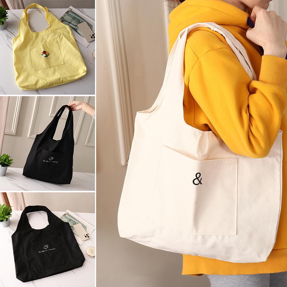 JUNE Túi Xách Vải Canvas Thiết Kế Đơn Giản Thời Trang Nhật Bản Cao Cấp