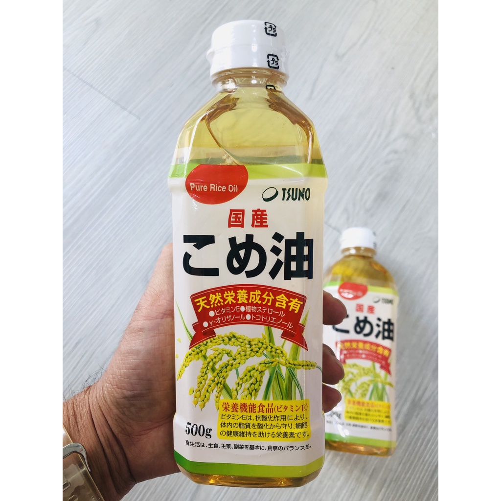 [HÀNG NHẬT] Dầu gạo Nhật Tsuno nguyên chất - Chai 0,5 lít