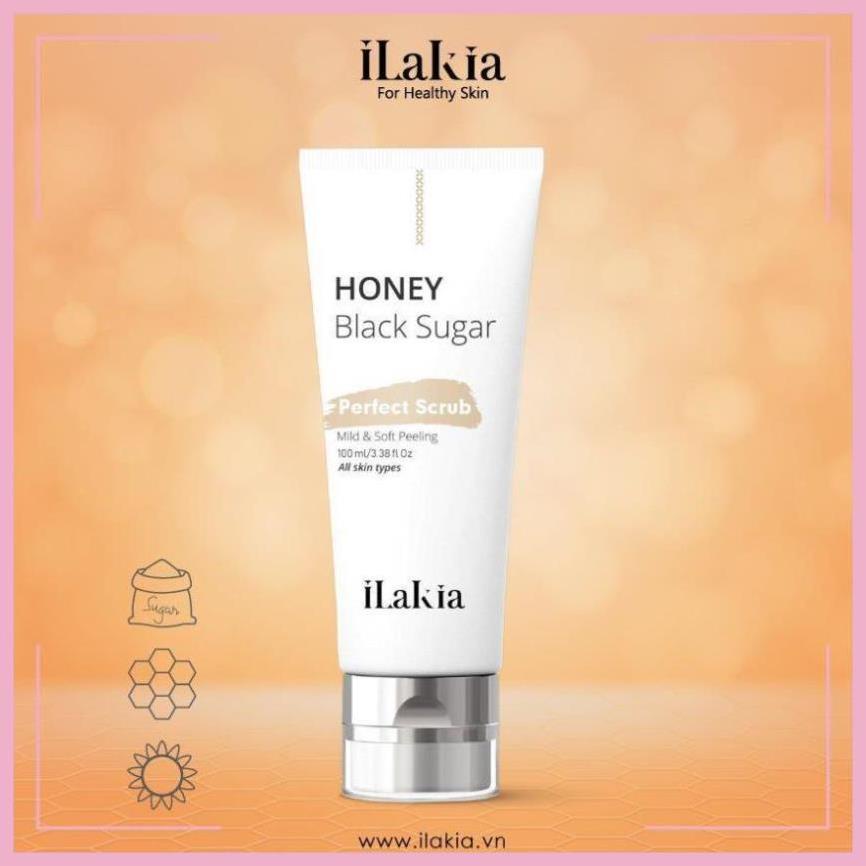 Tẩy Tế Bào Chết Đường Đen Mật Ong Ilakia 100ml [Tặng 1 khẩu trang Hamita]