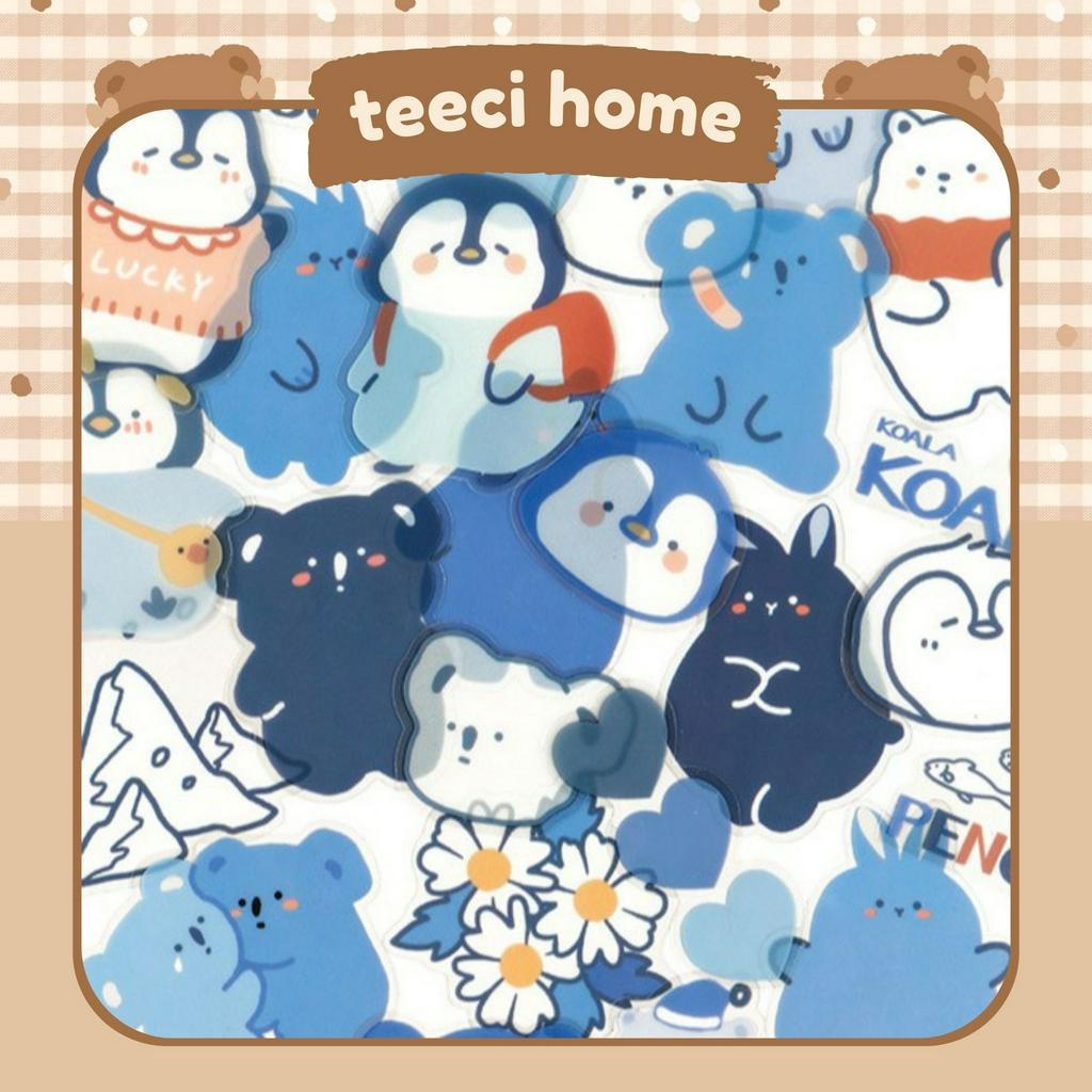 &lt;Ảnh Thật Shop Chụp&gt; Sticker Hình Dán Chim Cánh Cụt Trang Trí Điện Thoại Laptop Sổ Tay Nhật Ký Khay Đựng Bút M012