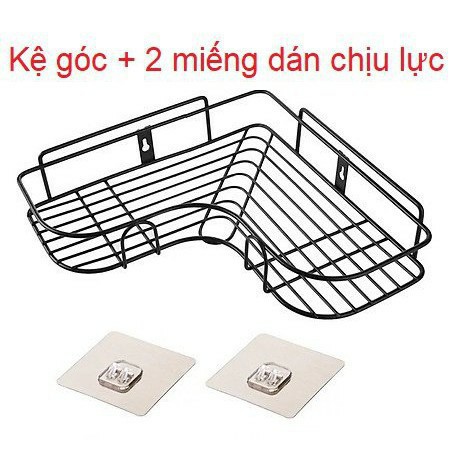 Kệ Góc Dán Tường Siêu Dính Trong Nhà Tắm, Nhà Bếp Siêu Tiện Dụng Bằng Thép Không Gỉ