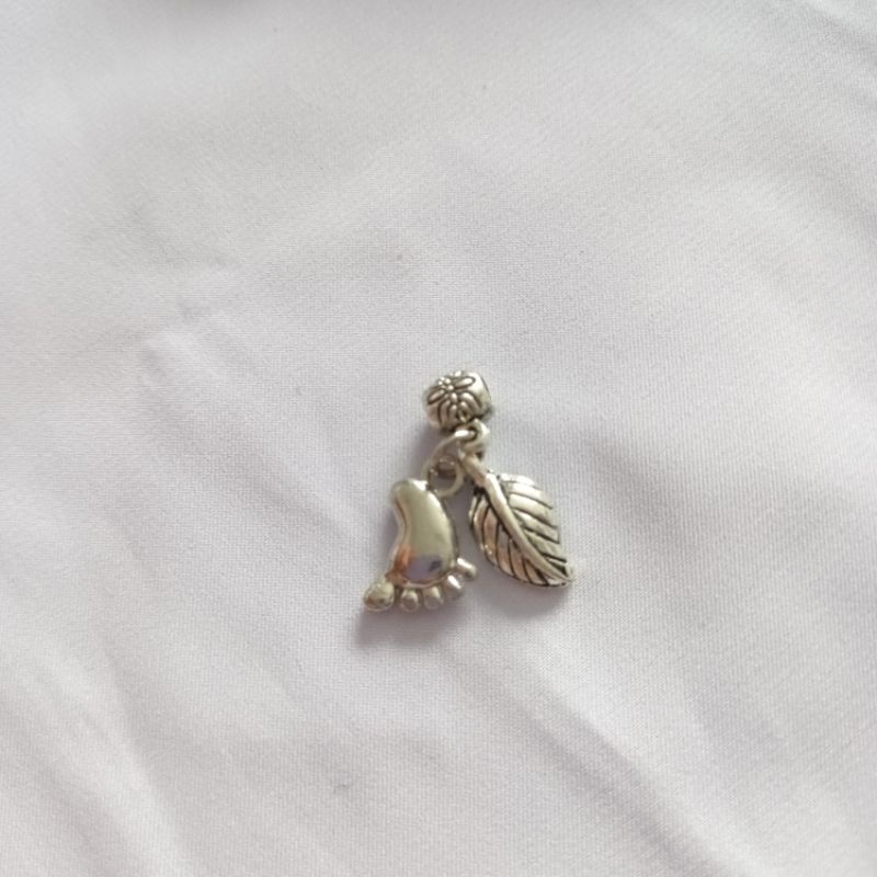 Charm ống lùa bạc thái mic vòng xỏ handmade làm trang sức xỏ DIY