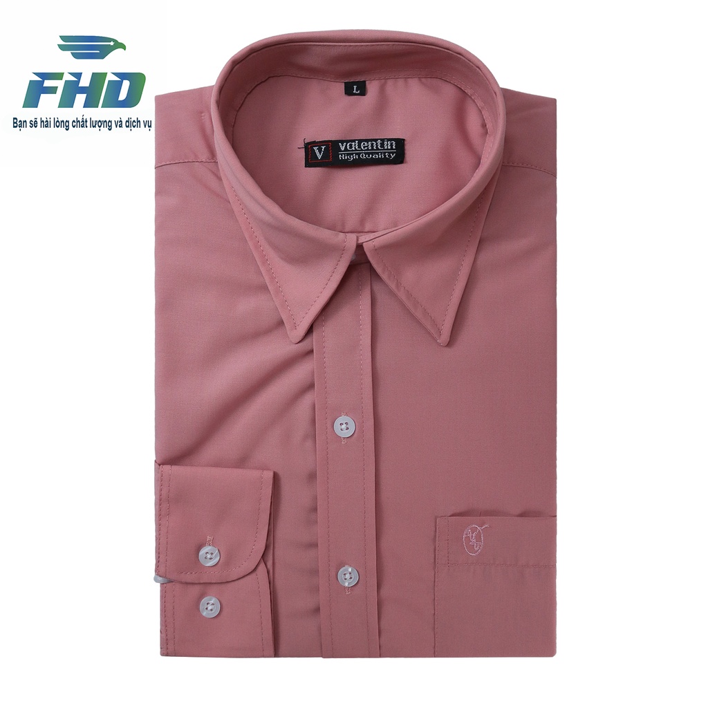 Áo Sơ Mi Nam Trơn Dài Tay Đóng Hộp Vải Cotton Mềm Mịn Màu Sắc Đa Dạng FHDA006