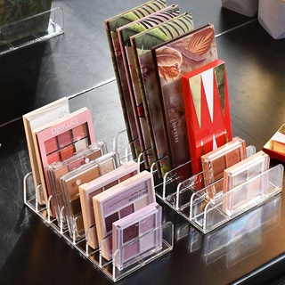 DIEAIYA Compact Makeup Palette Organizer Transparent 7-Section Divided Eyeshadow Tray Storage Rack BPA-Free Face Powder Bathroom Plastic Vanity Countertop Cosmetics Storage Eyeshadow Blush Holder/Multicolor