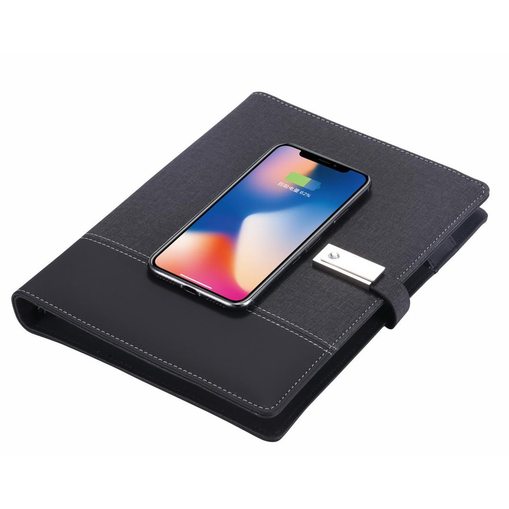 &quot;&quot;Làm logo riêng theo yêu cầu&quot; Sổ da đa năng tích hợp sạc dự phòng có dây dung lượng 10000mah