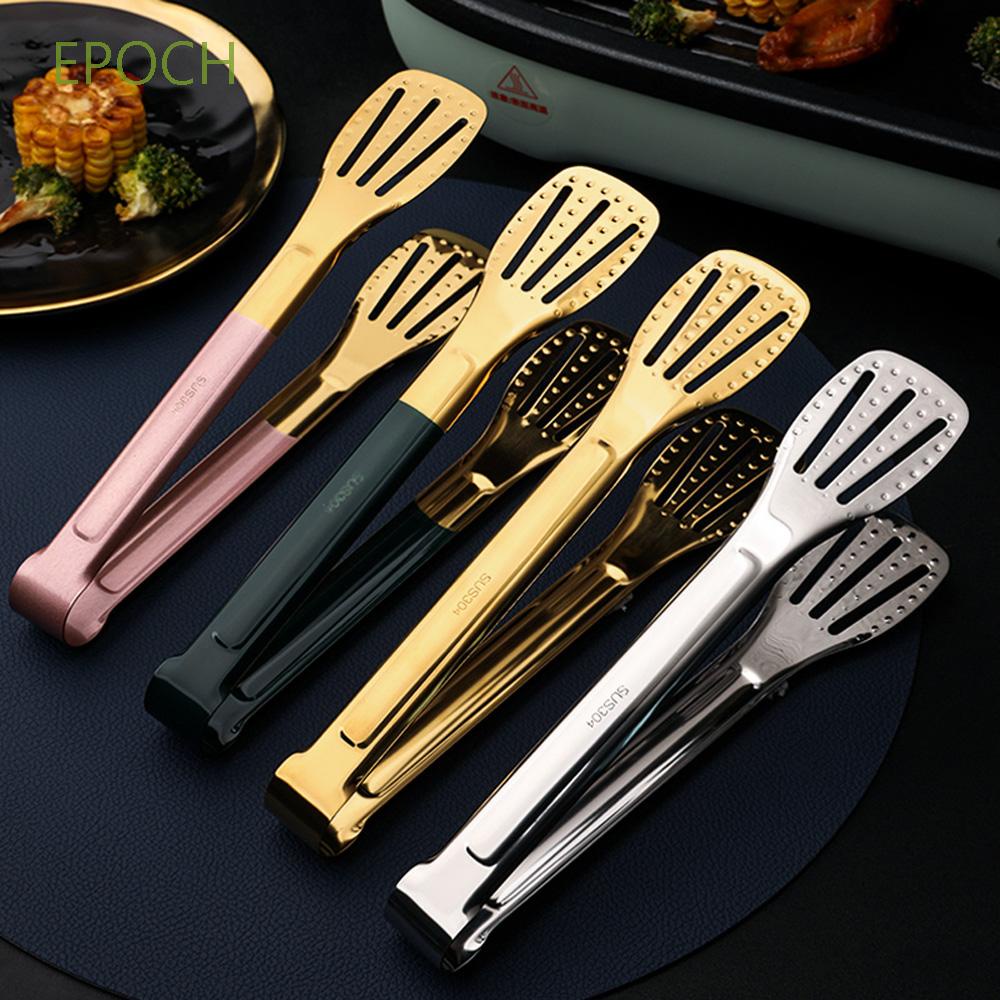Epoch Kẹp Gắp Thức Ăn Bằng Thép Không Gỉ Chống Dính Nhiều Màu Tiện Dụng