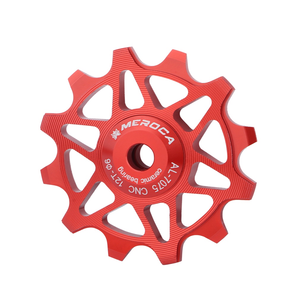MEROCA Bánh Xe Đua Xe Đạp 12T 14T Ròng Rọc Hợp Kim Nhôm Vòng Bi Gốm Kín Bánh Xe Dẫn Hướng Cùi Đề Sau Xe Đạp Leo Núi Thích Hợp Cho Tốc Độ 8/9/10/11