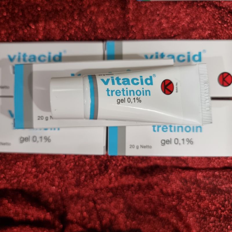 TRETINOIN - VITACID 0.1% DẠNG GEL - KEM GIẢM MỤN - KEM CHỐNG LÃO HÓA - NHẬP KHẨU INDONESIA
