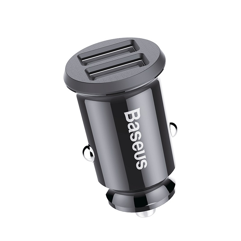 [2 cổng USB]Đầu sạc trên ô-tô Baseus Grain Car Charger C8-K