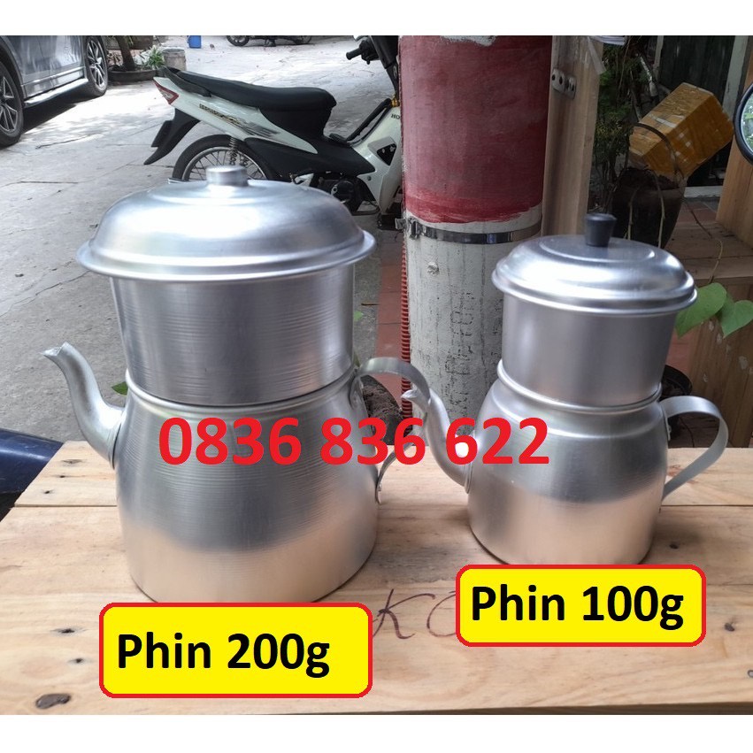 Phin cafe phin nhôm to phin pha cà phê 100gram - 200gram