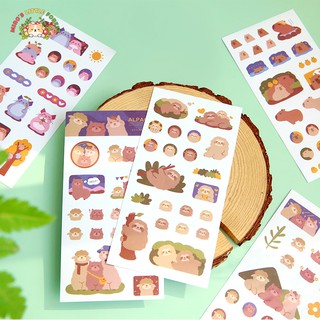 STICKER GIẤY WASHI ALPACA | MST364