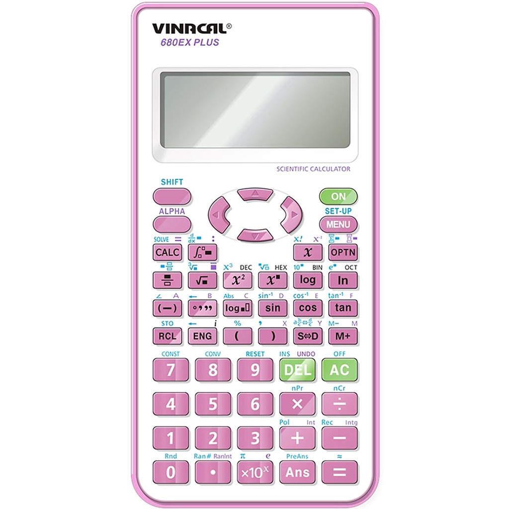 Máy Tính Vinacal 680 Ex PLus ( Hồng )