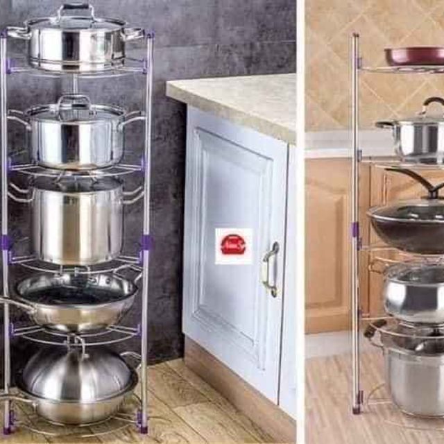 Kệ inox 5 tầng tròn