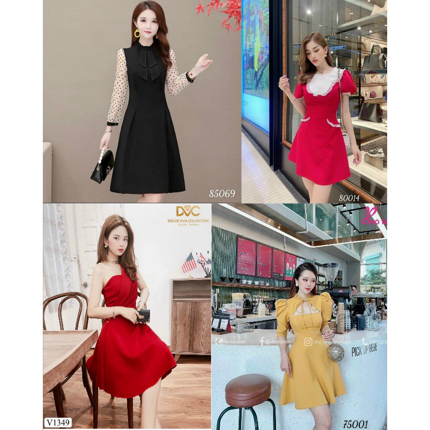 Đầm nữ suông công sở_đầm xòe dự tiệc (mẫu chuẩn size, mẫu bigsize)
