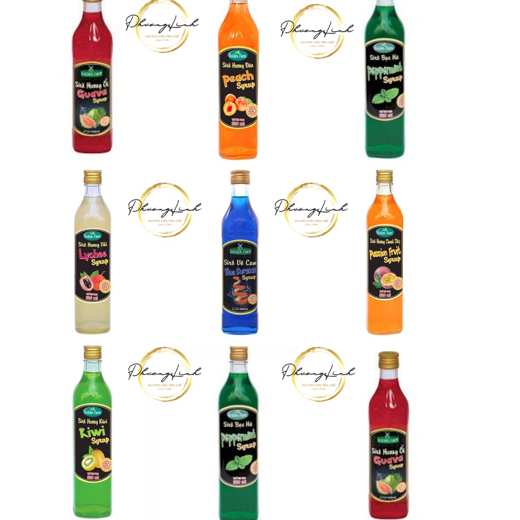 Siro Golden Farm 520ml Đủ Vị