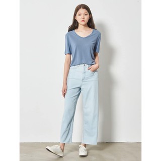 [8 Seconds] Áo phông cổ tim rayon