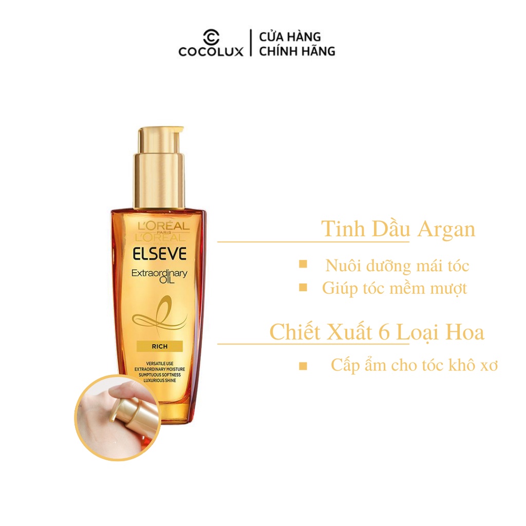 Dầu Dưỡng Tóc Loreal Chiết Xuất Tinh Dầu Hoa Tự Nhiên 100ml