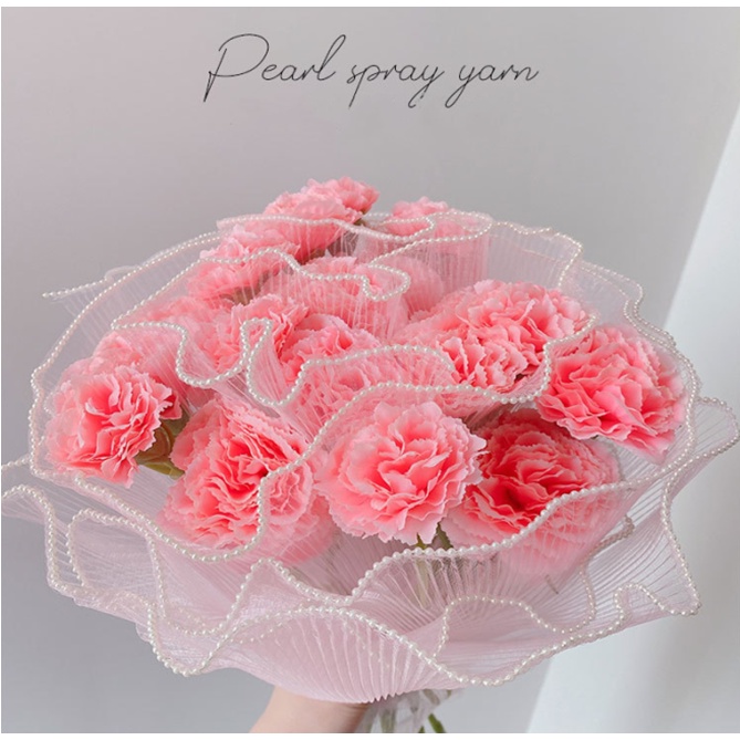 Giấy gói bó hoa hồng sáp nhún bèo tự làm kích thước 70 28cm