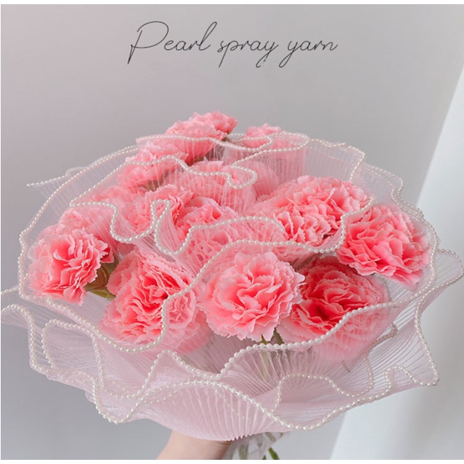 Giấy gói bó hoa hồng sáp nhún bèo tự làm kích thước 70*28cm