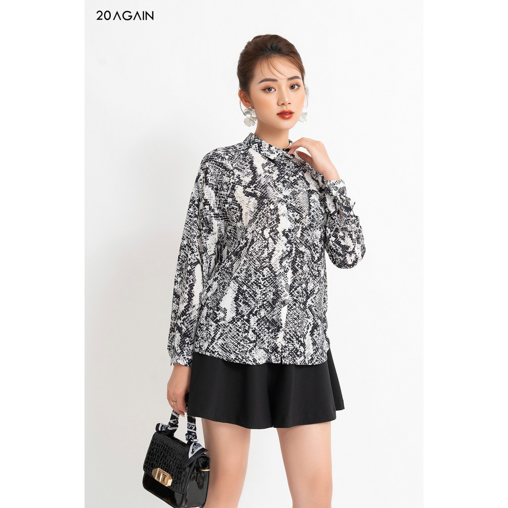 [Mã WABRM50 giảm 15% đơn 99k] Áo sơ mi dài tay cổ đức 20AGAIN ASA1616 | BigBuy360 - bigbuy360.vn
