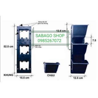 Chậu trồng rau modun vườn tường