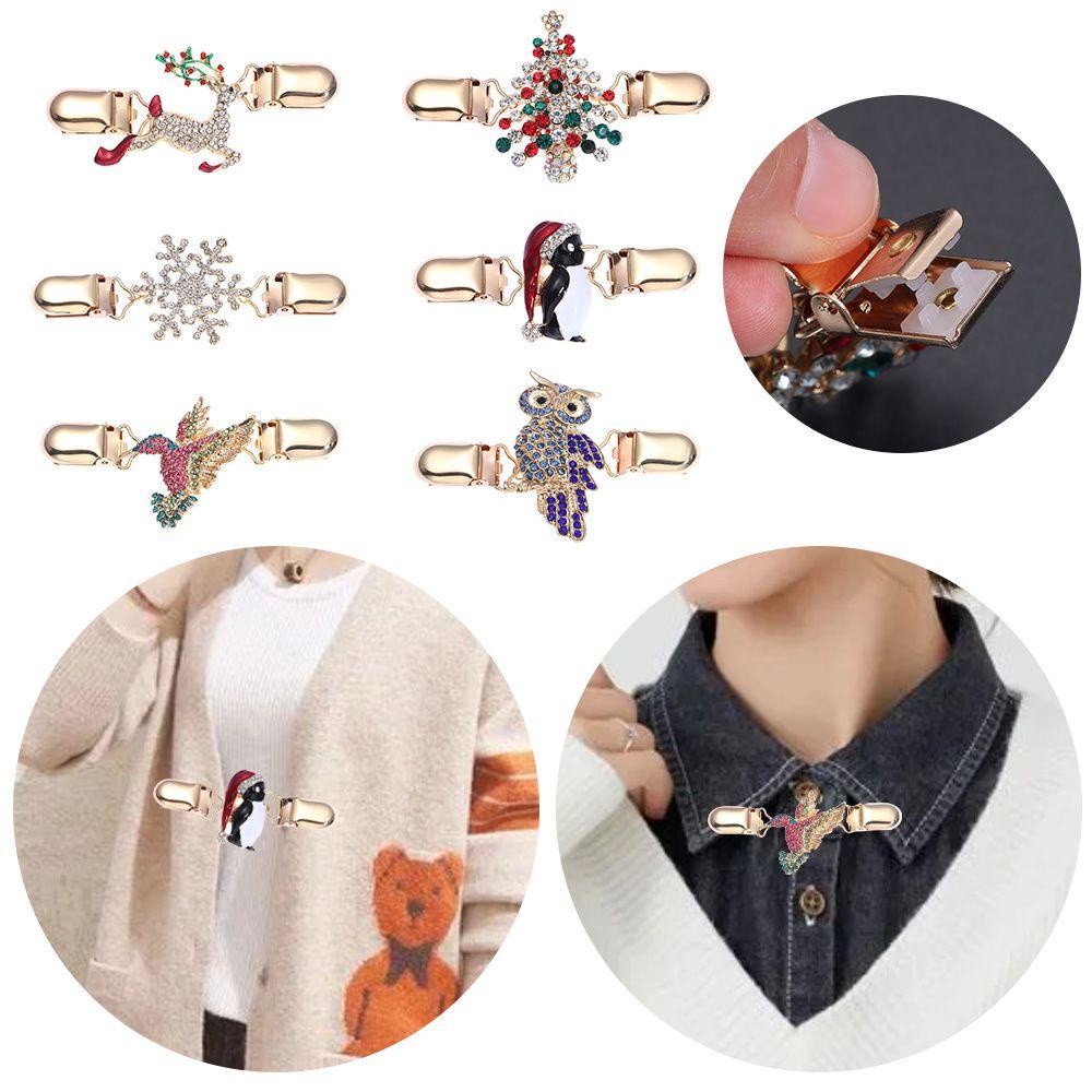 Kẹp Áo Khoác Cardigan Họa Tiết Chim Cánh Cụt Trang Trí Giáng Sinh|Kẹp Vịt Tiện Lợi Dễ Sử Dụng