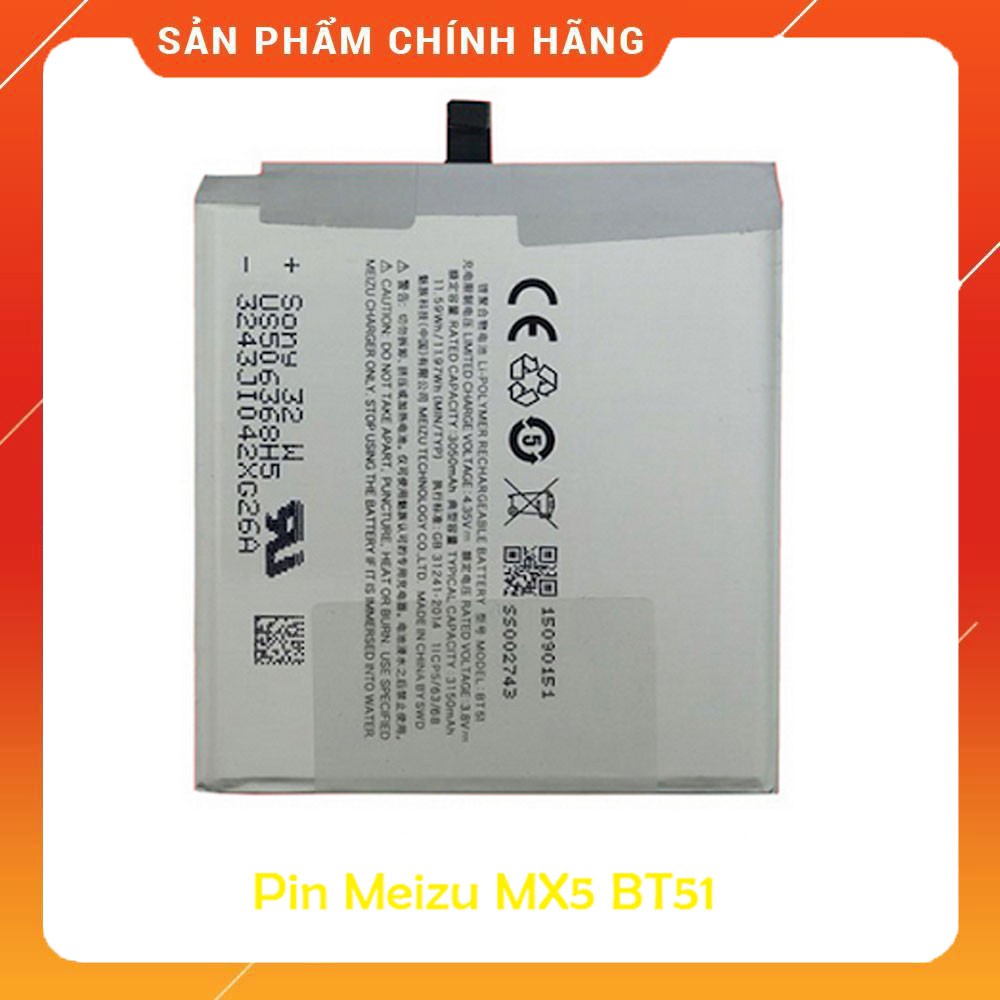 Pin Meizu Mx5 bt51 dung lượng cao 3350 mah chính hãng