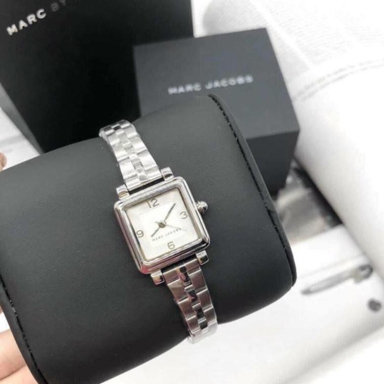 (Sale) Sale Đồng hồ nữ dây thép mặt vuông mini Marc Jacobs MJ3529 (có hình thật)