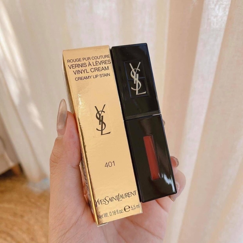 SON YSL VINYL CREAM MÀU 401 HÀNG CHÍNH HÃNG FULLBOX