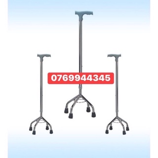 Gậy 1 chân, 4 chân Lucass dành cho người già bằng inox cao cấp