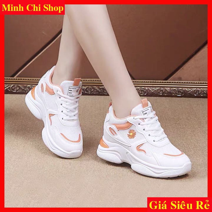 giày nữ hoa cúc đẹp đế độn 6cm siêu nhẹ