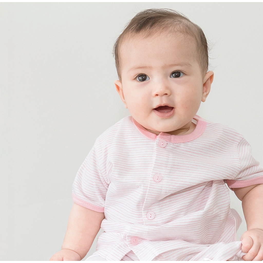 Áo Sơ Sinh Cộc Tay, Nút Giữa MIOMIO Vải Cotton Cho Mùa Hè | Thoáng Mát Dễ Chịu | Cho Bé Trai, Bé Gái (Từ 0-24 tháng)