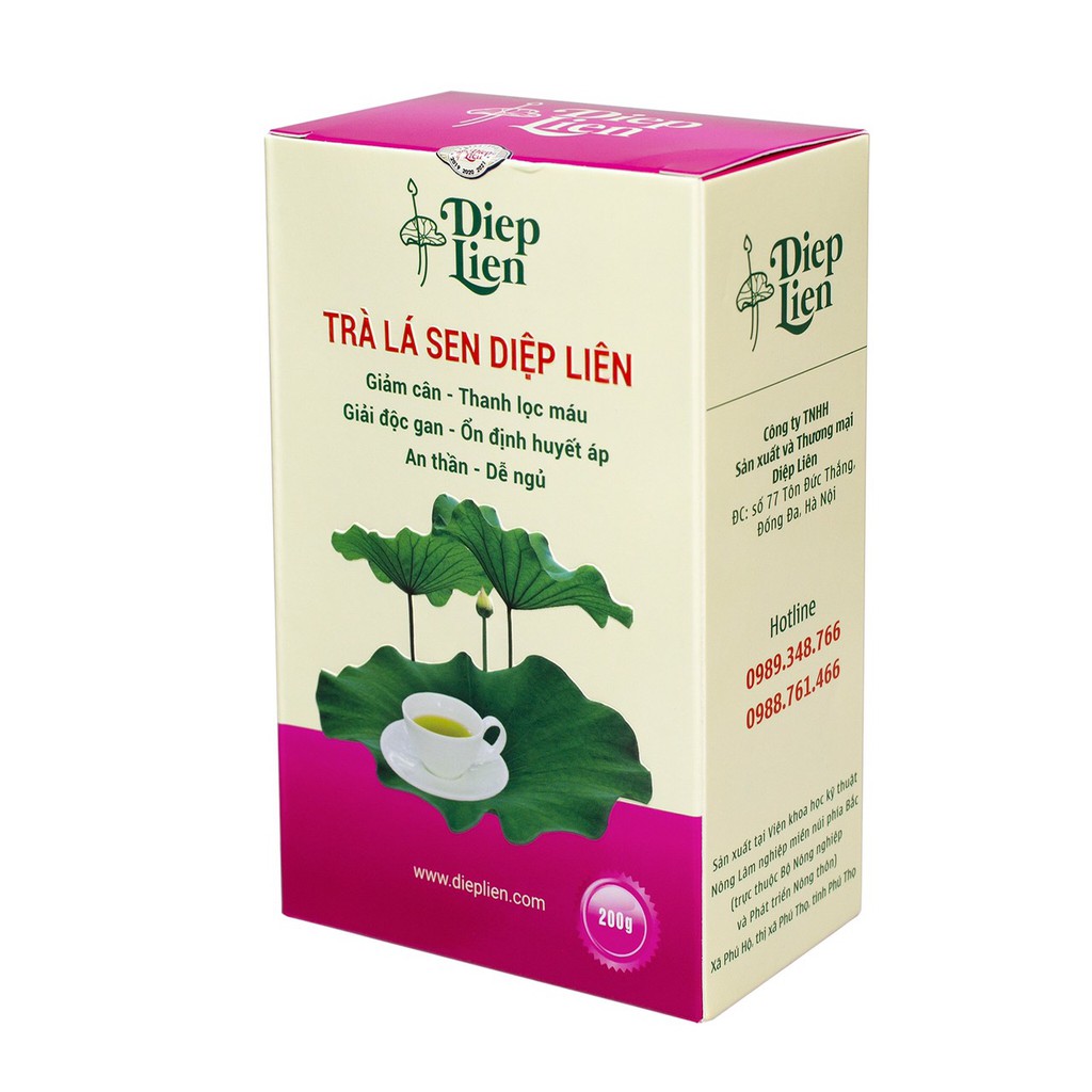 Trà Lá Sen Diệp Liên- Hộp 200gr (An thần, giảm cân)