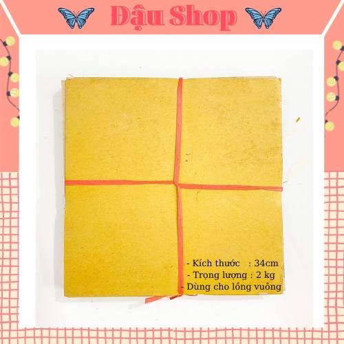 Giấy lót lồng chim chào mào vuông 34cm dùng cho lồng 17nan 2kg