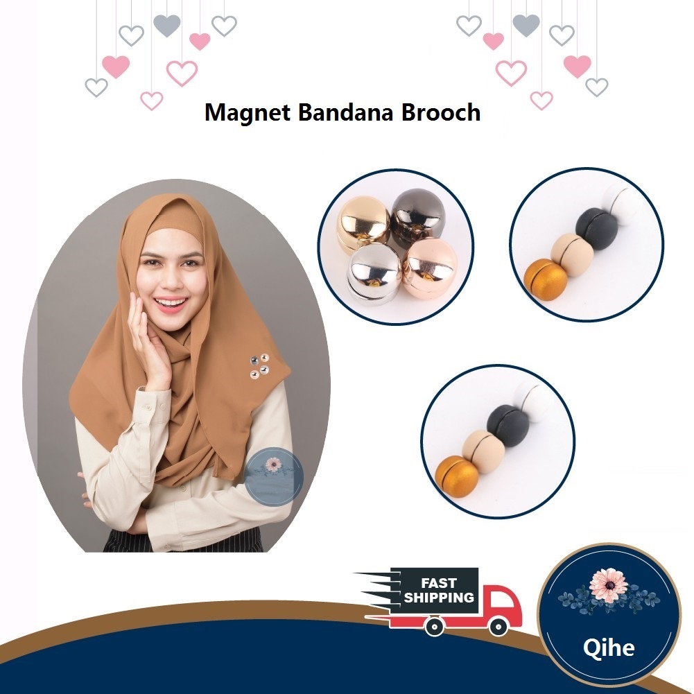 Ghim cài khăn choàng QIHE JEWELRY phong cách Hồi Giáo an toàn cho nữ