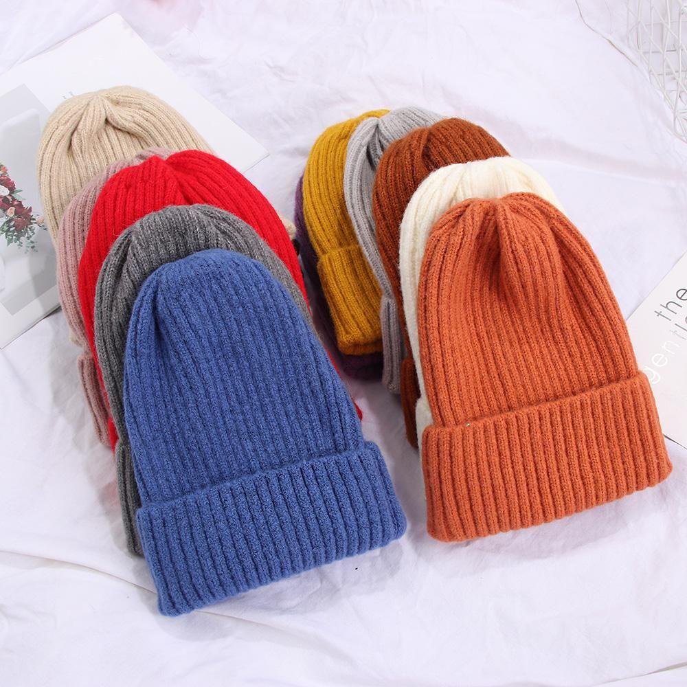 Mũ Beanie Len Dệt Kim Dày Mềm Mại Giữ Ấm
