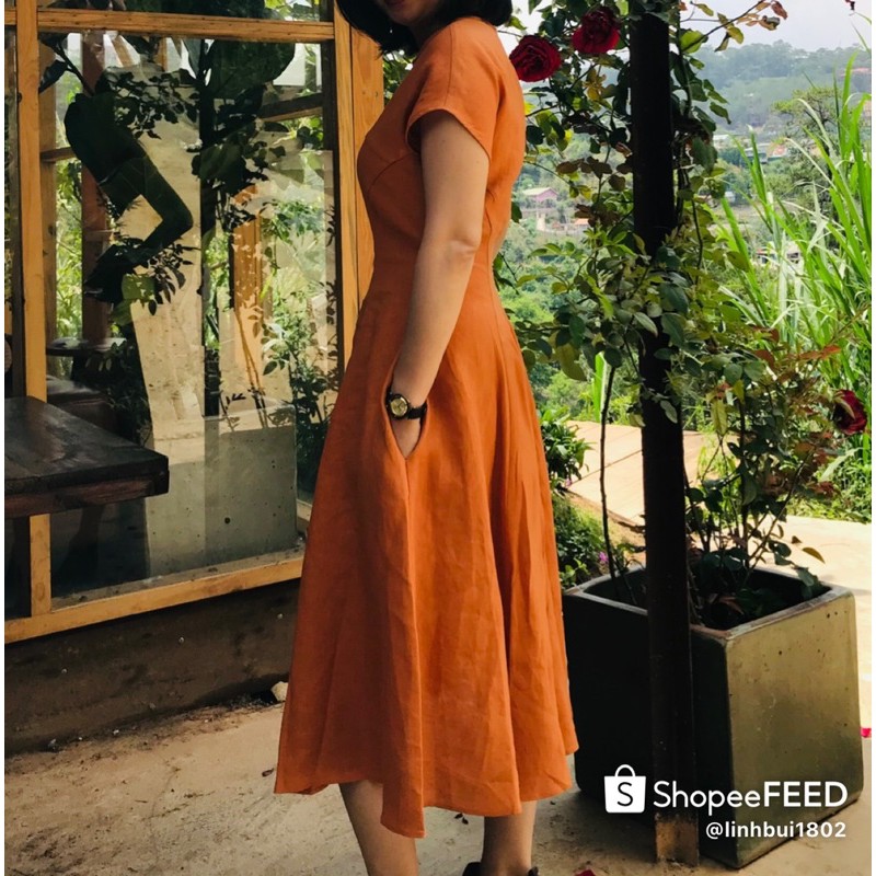 Đầm Linen xoè 8 mảnh By Dì Ghẻ