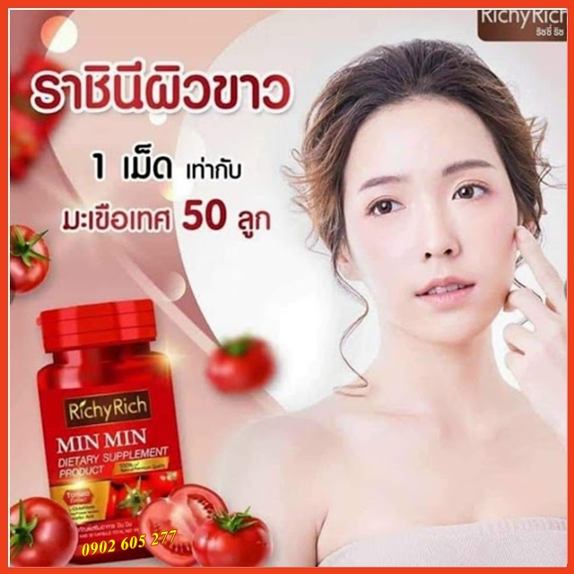 [Hàng chính hãng] Giúp trắng da Min&amp;Min Tomato Plus Thái Lan