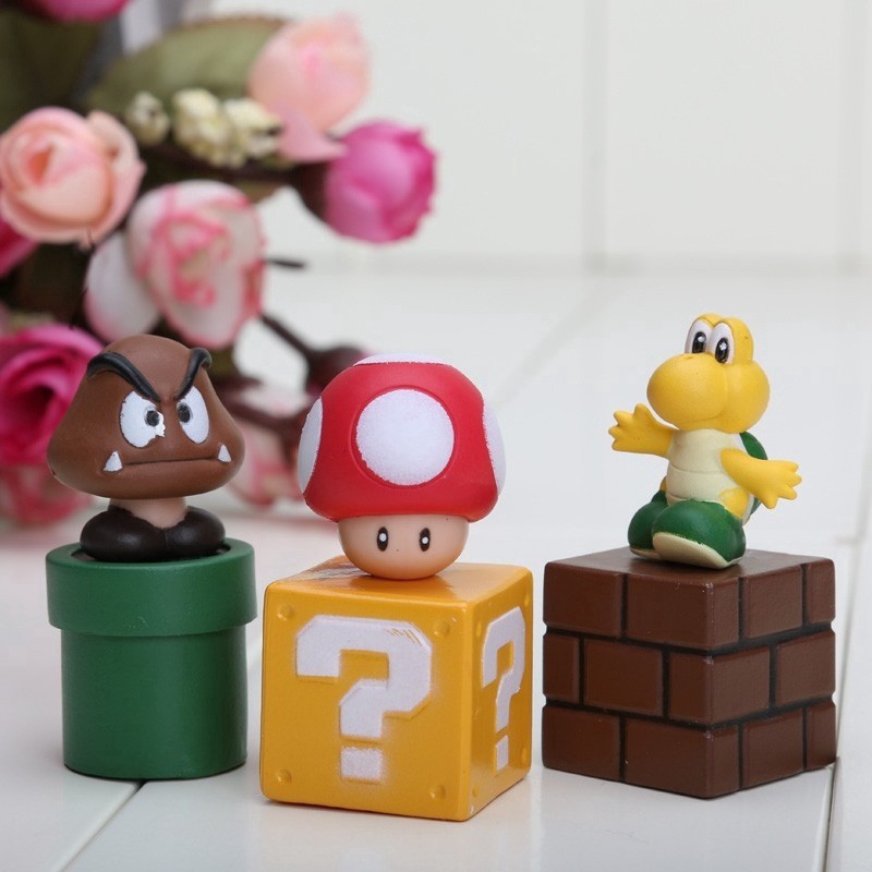 5Pcs/Set ❀ Super Mario Bros Đồ Chơi Mô Hình ❀ Mario Luigi Yoshi 5 Figure Set Gift Doll Toy Figures Toy Collectables