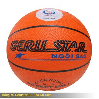 Bóng rổ cao su cam Geru Star số 6