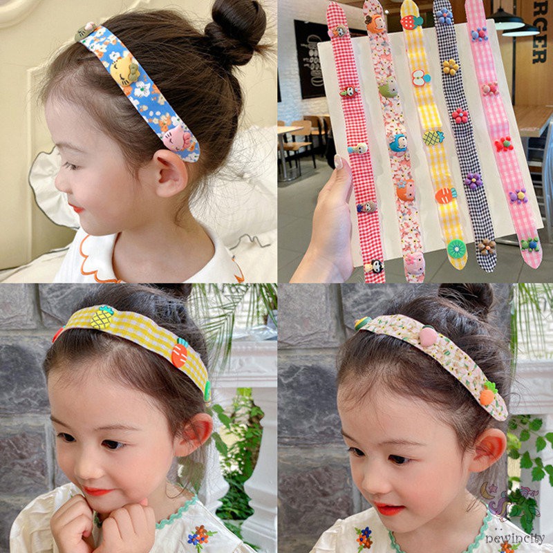 Băng Đô Cài Tóc Chống Trượt Họa Tiết Hoa Cúc Phong Cách Hàn Quốc Thời Trang Mùa Hè Cho Bé Gái