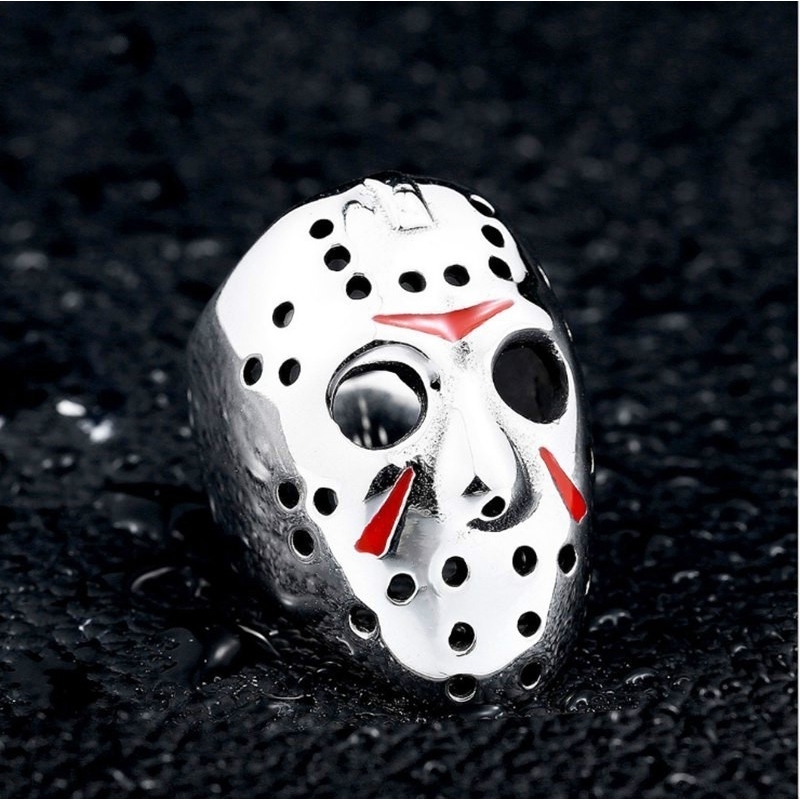 Thời Trang Nhẫn Thép Không Gỉ Hình Mặt Nạ Jason Voorhees