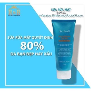 re excell intensive whitening facial foam