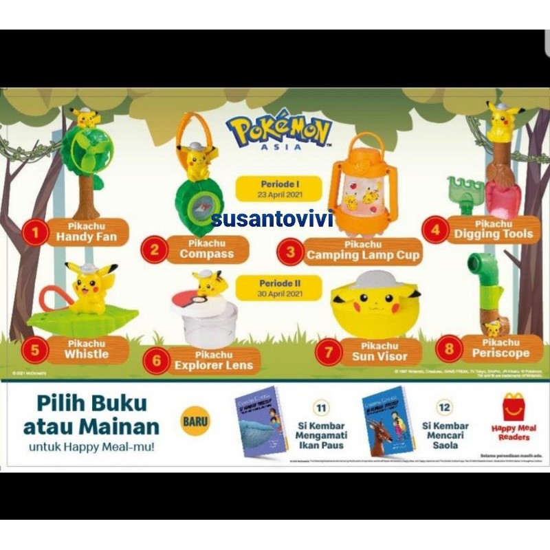 Mô Hình Nhân Vật Pokemon Mcd Mcdonald 2021 Chất Lượng Cao