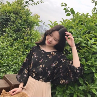 Sơ mi hoa nhí ulzzang