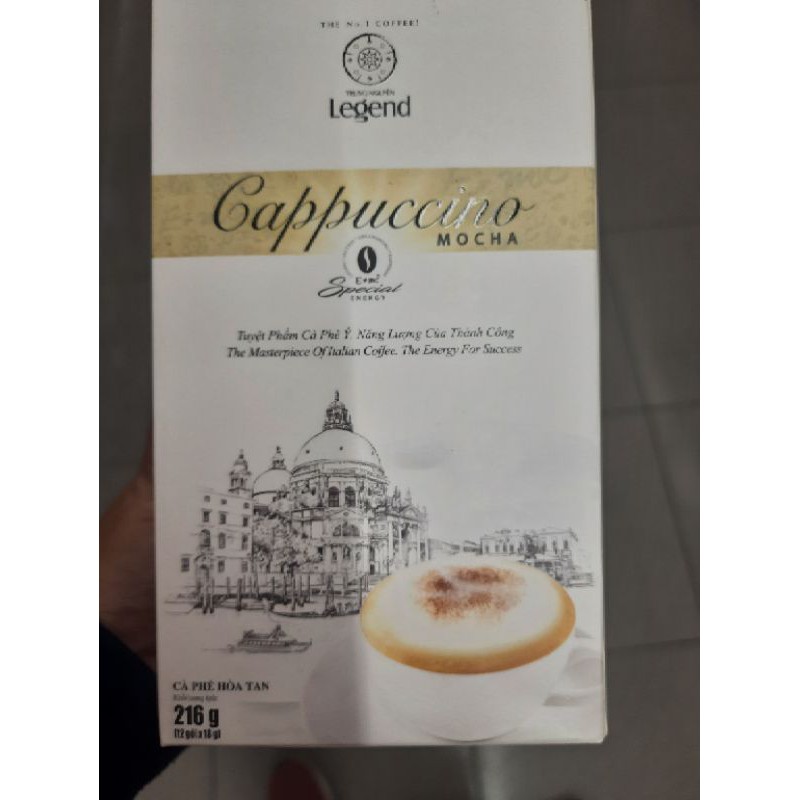 Cà phê Trung Nguyên capuchino dừa/mocha/hazelnut 216g (12 gói)