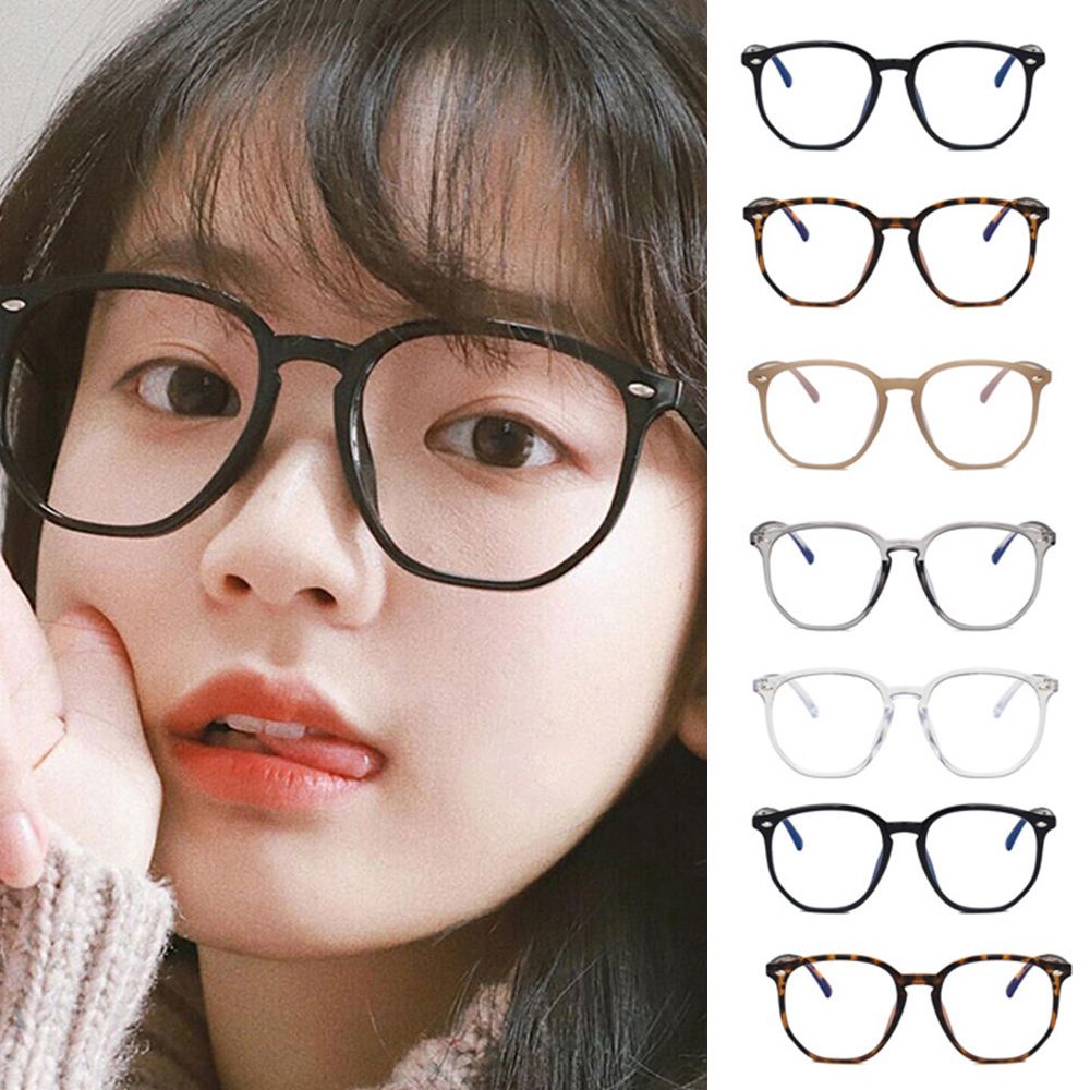 Kính đọc sách gọng nhựa trong suốt chống ánh sáng xanh đơn giản thời trang cho nam và nữ