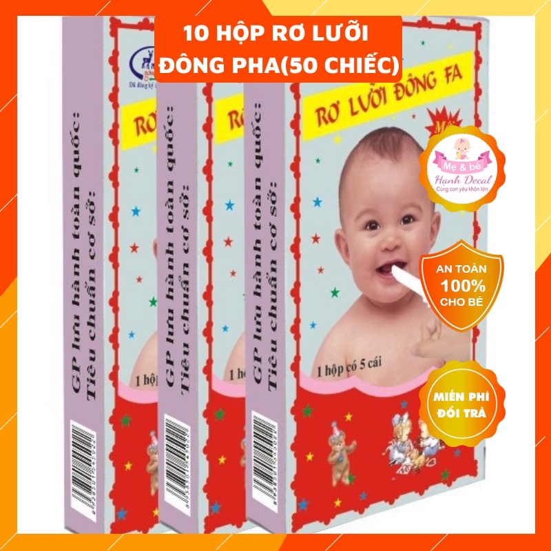 Rơ Lưỡi Đông Fa, tưa lưỡi cho bé yêu  10 Hộp 50 Cái