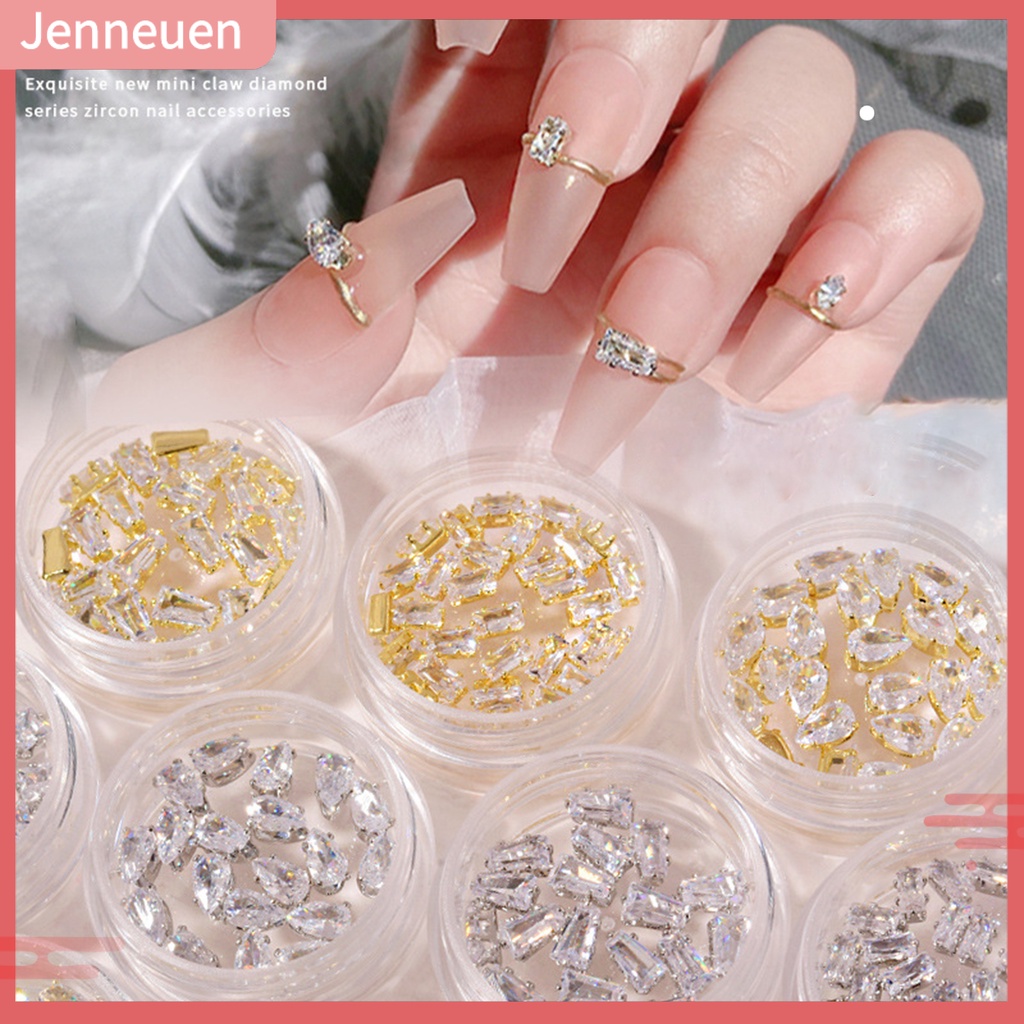 Hộp 20 Hạt Kim Cương Giả Lấp Lánh Trang Trí Móng Tay