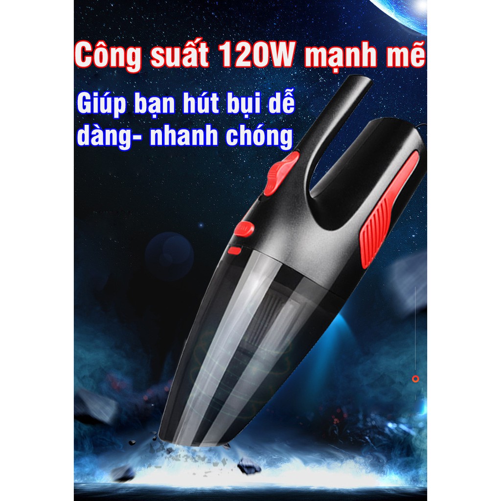 Máy Hút Bụi Mini Cầm Tay 12V Nhỏ Gọn Mạnh Mẽ Công Suất 120W Đơn Giản Dễ Sử Dụng